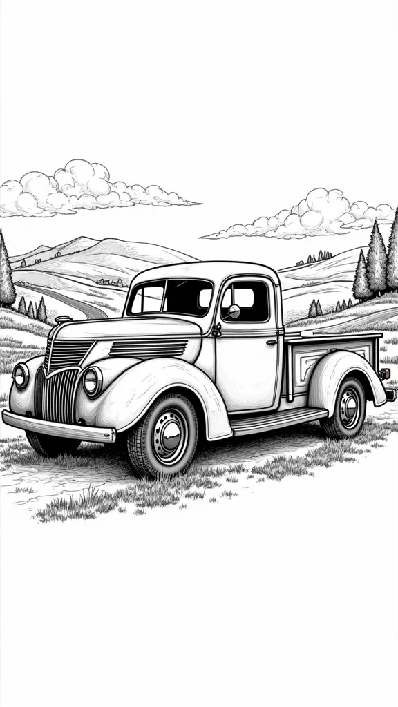 old ford truck coloring pages